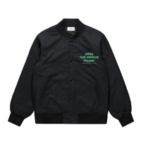 Black Pure American College Bomber Jackets | Arena Apparel