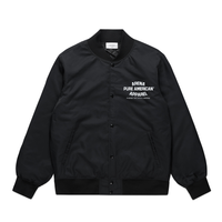 Black Pure American College Bomber Jackets | Arena Apparel