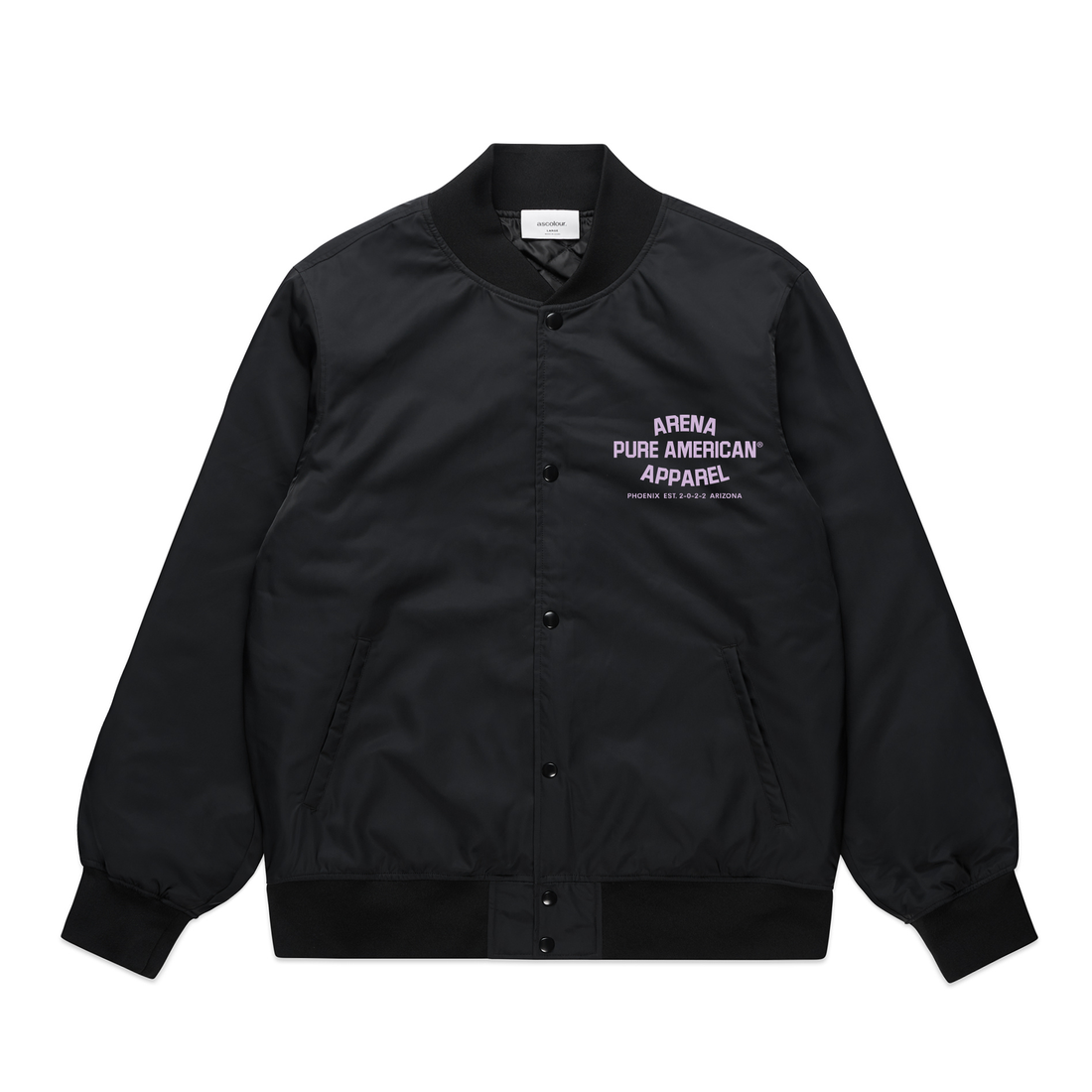 Black Pure American College Bomber Jackets | Arena Apparel