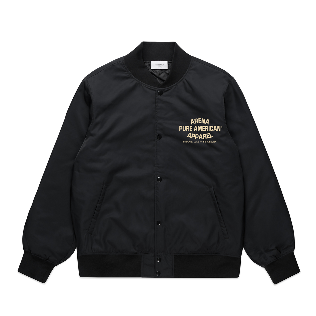 Black Pure American College Bomber Jackets | Arena Apparel