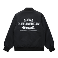 Black Pure American College Bomber Jackets | Arena Apparel