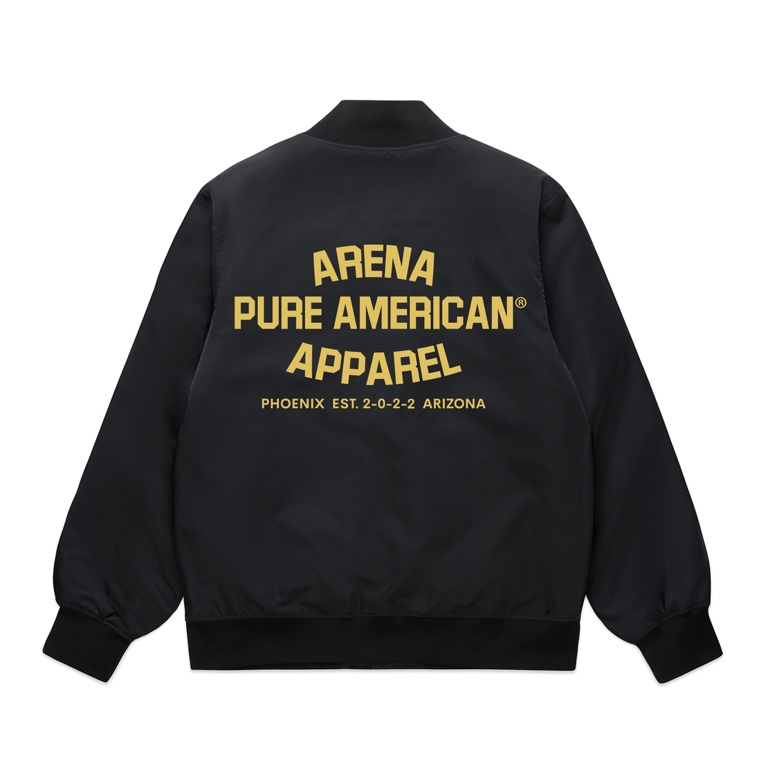 Black Pure American College Bomber Jackets | Arena Apparel