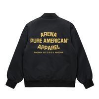 Black Pure American College Bomber Jackets | Arena Apparel