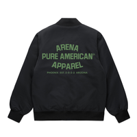 Black Pure American College Bomber Jackets | Arena Apparel