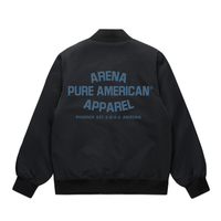 Black Pure American College Bomber Jackets | Arena Apparel