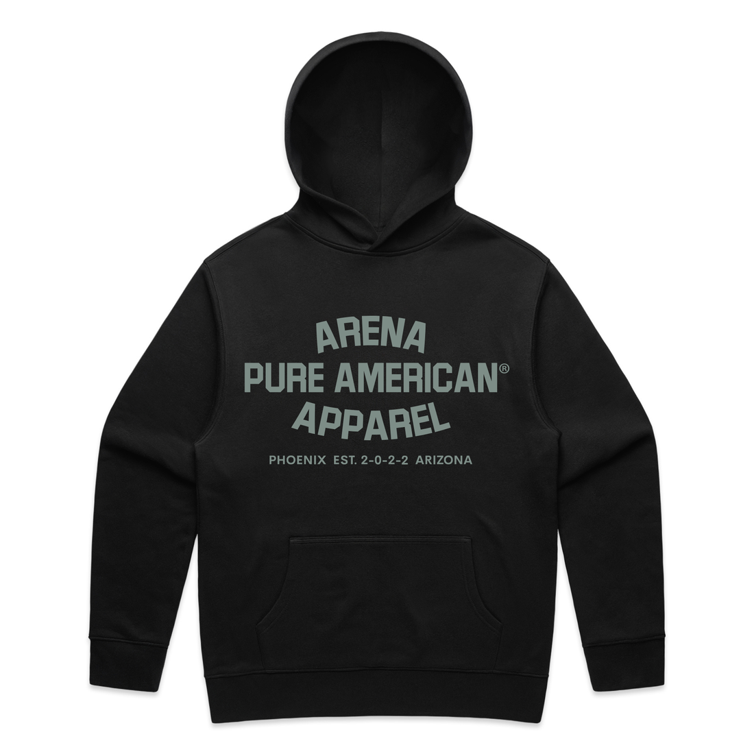Black Pure American Relax Hood | Arena Apparel