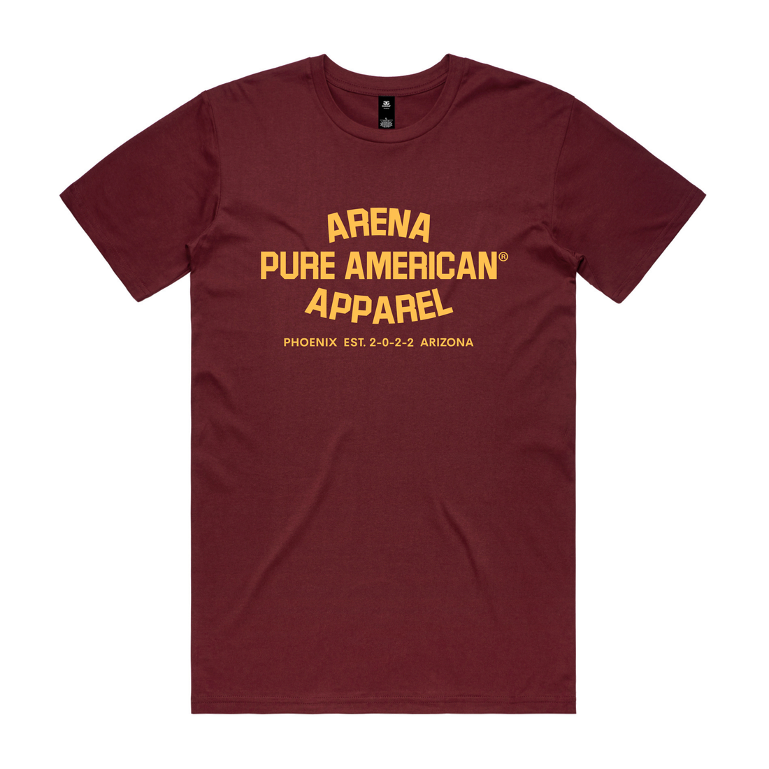 Burgundy Pure American Staple Tee | Arena Apparel