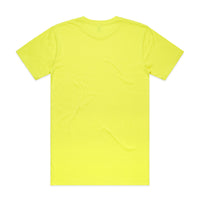 Block Safety Tee | Arena Custom Blanks - Arena Prints - Back - Safety Yellow - Yellow