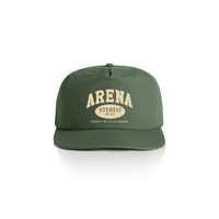 cypress Green cap with 'Arena Stereo' text on a white background