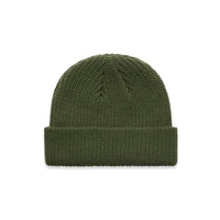 Cable Beanie | Arena Custom Blanks - Arena Prints - Front - Army - Green