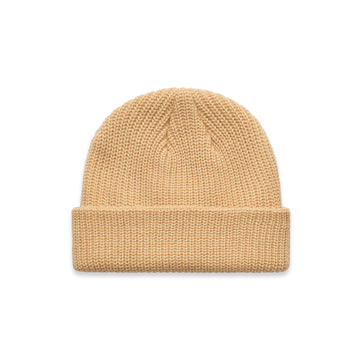 Cable Beanie | Arena Custom Blanks - Arena Prints - Front - Tan