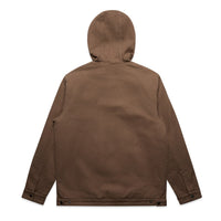 Canvas Hooded Jacket | Arena Custom Blanks - Arena Prints - Back - Walnut - Brown