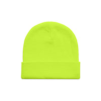 Cuff Safety Beanie | Arena Custom Blanks - Arena Prints - Front - Safety Yellow - Yellow
