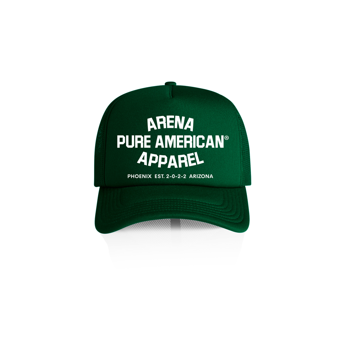 Forest Green Pure American Frame Foam Trucker Cap | Arena Apparel