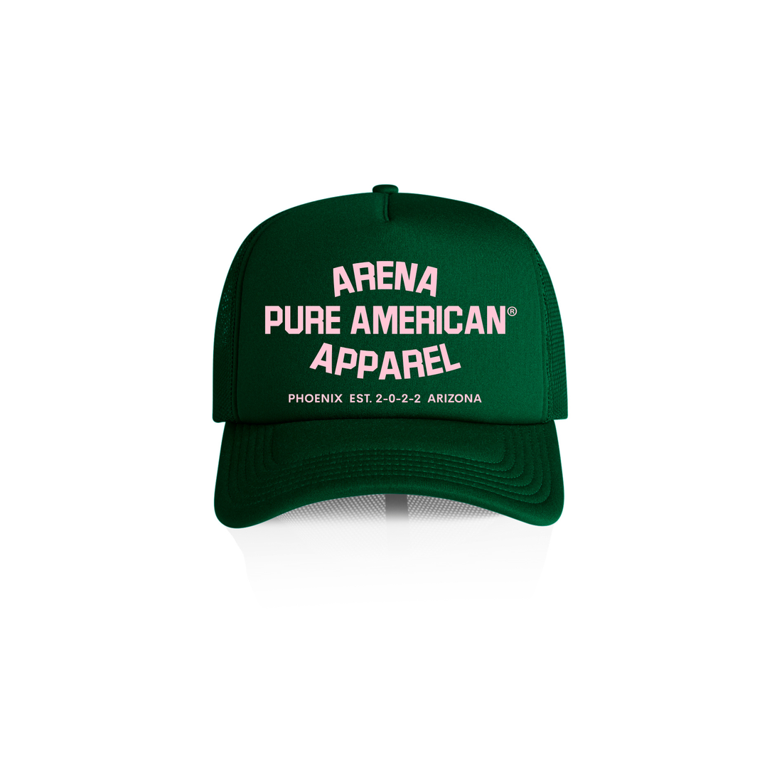 Forest Green Pure American Frame Foam Trucker Cap | Arena Apparel