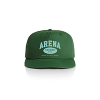 Forest Green cap with 'Arena Stereo' text on a white background