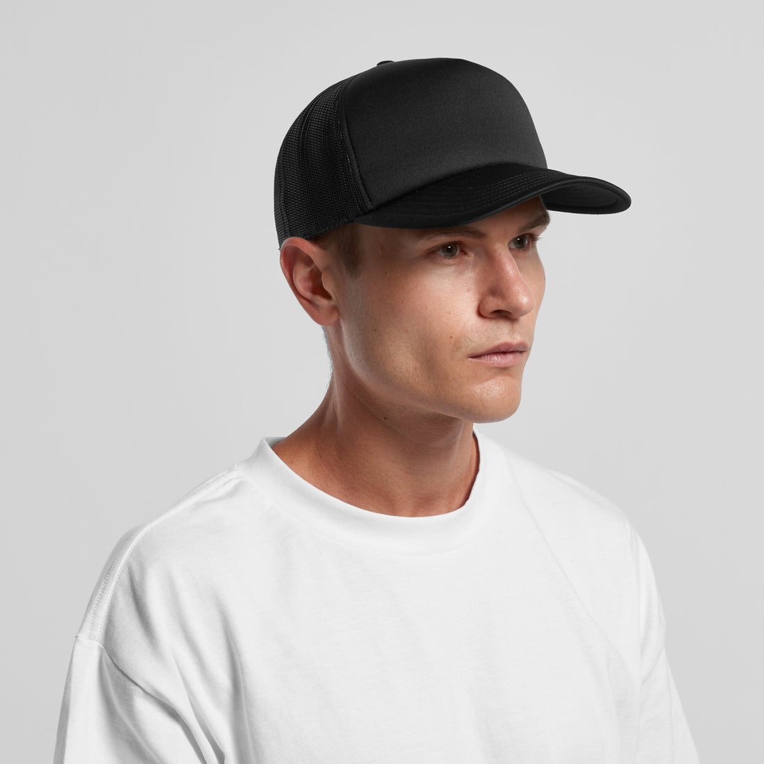 Frame Foam Trucker Cap | Arena Custom Blanks - Arena Prints - Modeled Shot - Cover