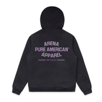 Ink Blue Pure American Canvas Bomber Hood Jacket | Arena Apparel