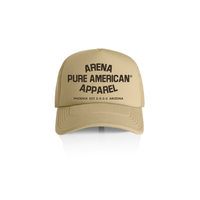 Khaki Pure American Frame Foam Trucker Cap | Arena Apparel