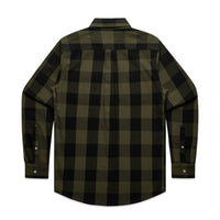 Men's Check Shirt | Arena Custom Blanks - Arena Prints - Back - Army - Green
