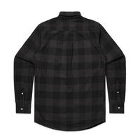 Men's Check Shirt | Arena Custom Blanks - Arena Prints - Back - Coal - Black
