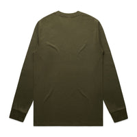 Men's Classic Long Sleeve Tee | Arena Custom Blanks - Arena Prints - Back - Army- Green
