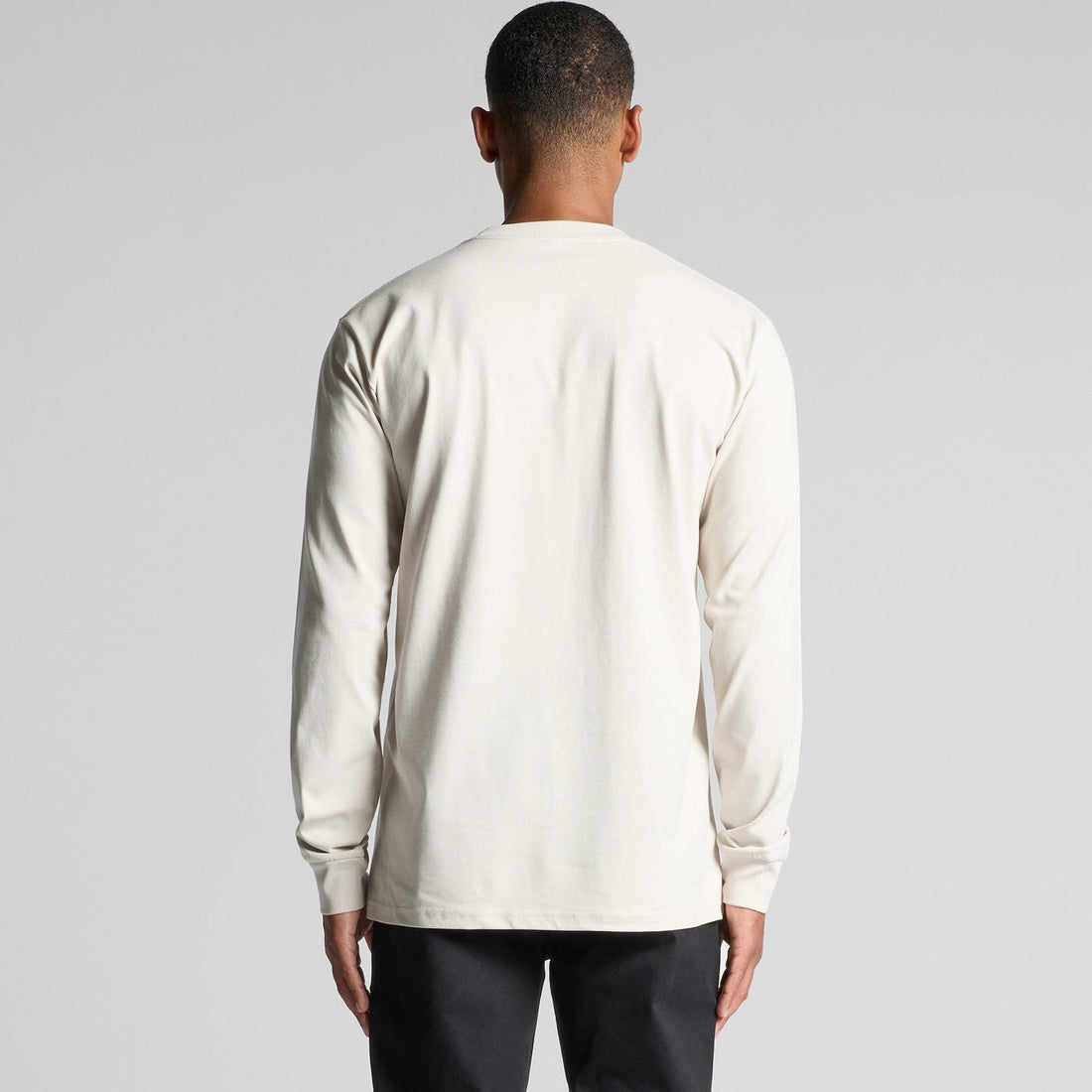 Men's Classic Long Sleeve Tee | Arena Custom Blanks - Modeled Shot - Back