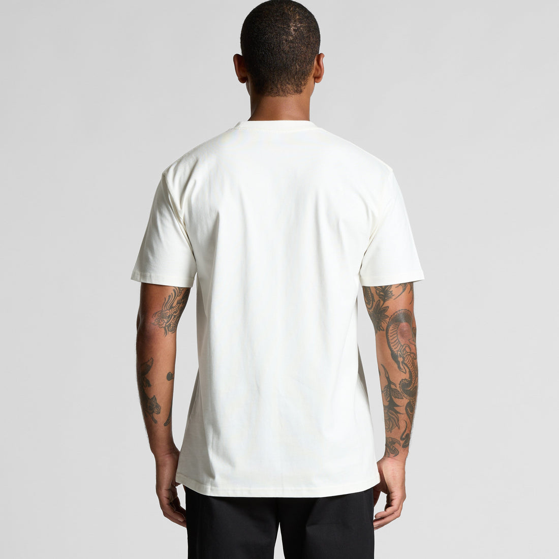 Men's Classic Organic Tee |  Arena Custom Blanks - Arena Prints - Modeled Shot - Back
