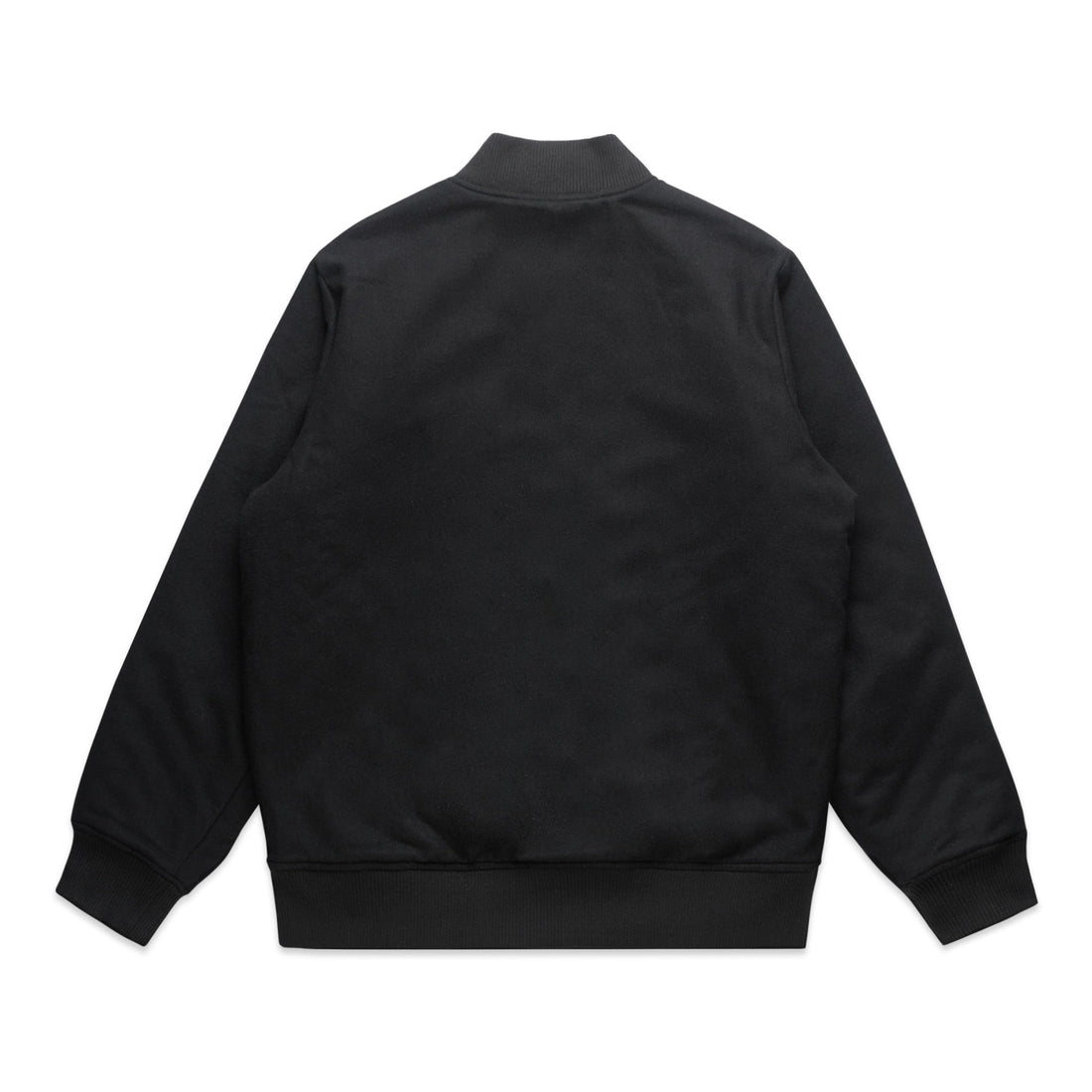 Men's Felt Bomber jacket | Arena Custom Blanks - Arena Prints - Back -Black
