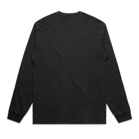 Men's Heavy Faded Long Sleeve Tee |Arena Custom Blanks - Arena Prints - Back - Faded Black - Black