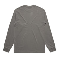 Men's Heavy Faded Long Sleeve Tee |Arena Custom Blanks - Arena Prints - Back - Faded Grey - Grey
