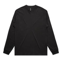 Men's Heavy Faded Long Sleeve Tee |Arena Custom Blanks - Arena Prints - Front - Faded Black - Black
