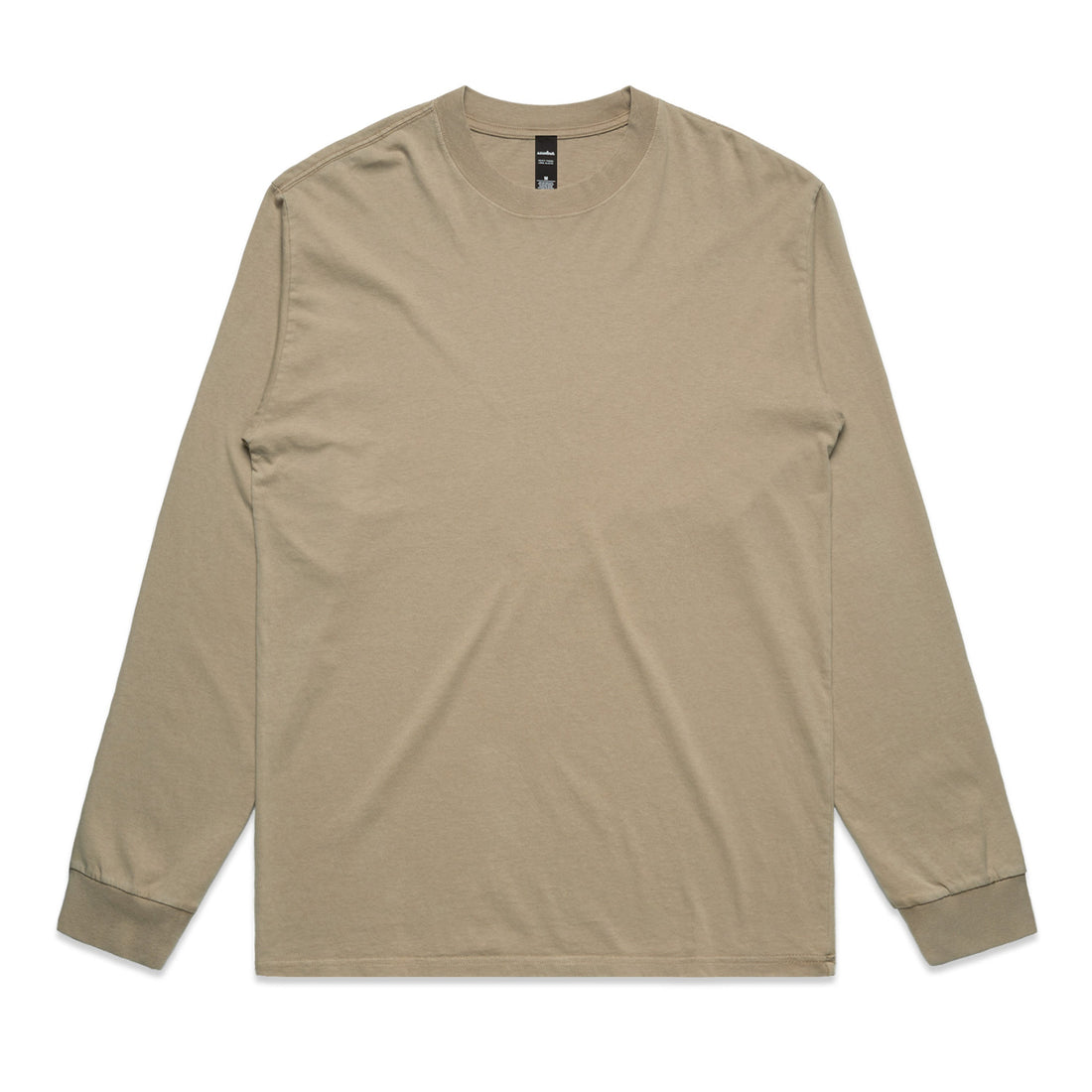 Men's Heavy Faded Long Sleeve Tee |Arena Custom Blanks - Arena Prints - Front - Khaki - Tan