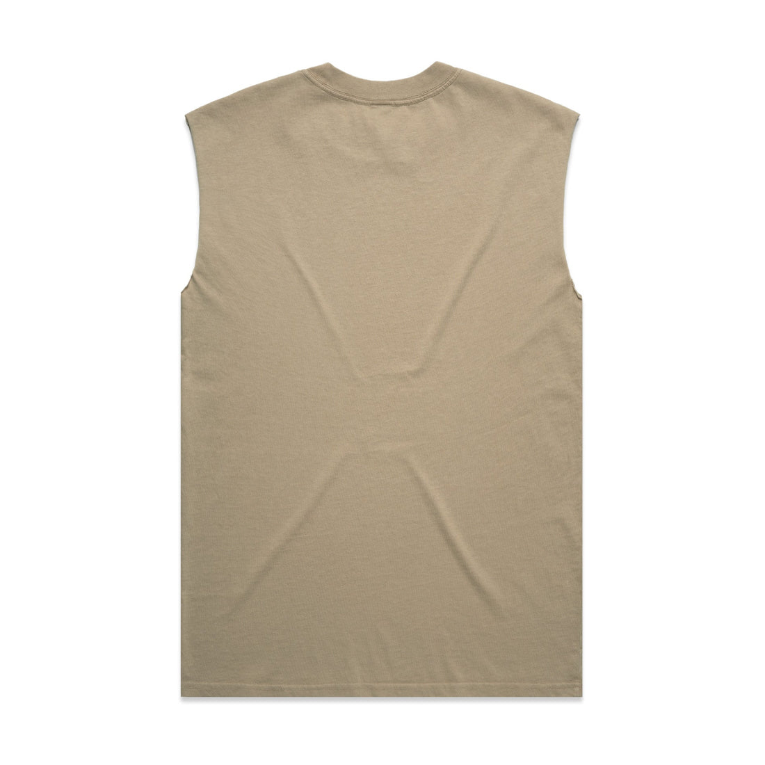 Men's Heavy Faded Tank | Arena Custom Blanks - Arena Prints - Back - Faded Khaki - Tan