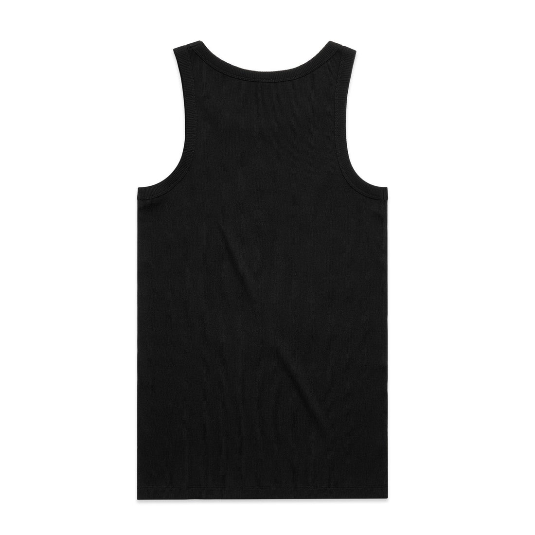 Men's Organic Rib Singlet |Arena Custom Blanks - Arena Prints - Back - Black