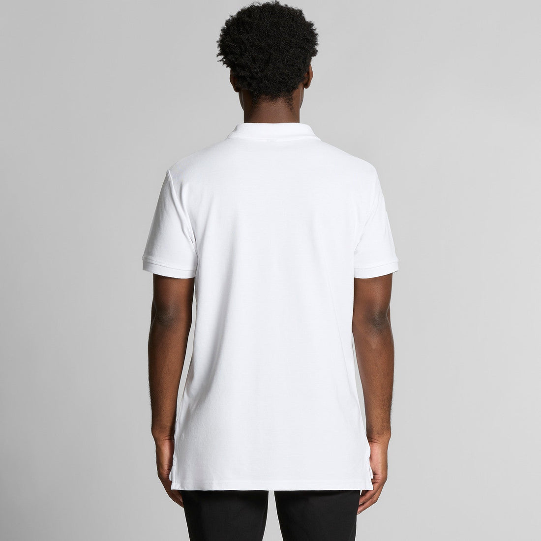 Men's Pique Polo | Arena Custom Blanks - Arena Prints - Modeled Shot - Back