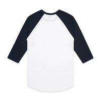 Men's Raglan Tee | Arena Custom Blanks - Arena Prints - Back - Navy - Blue