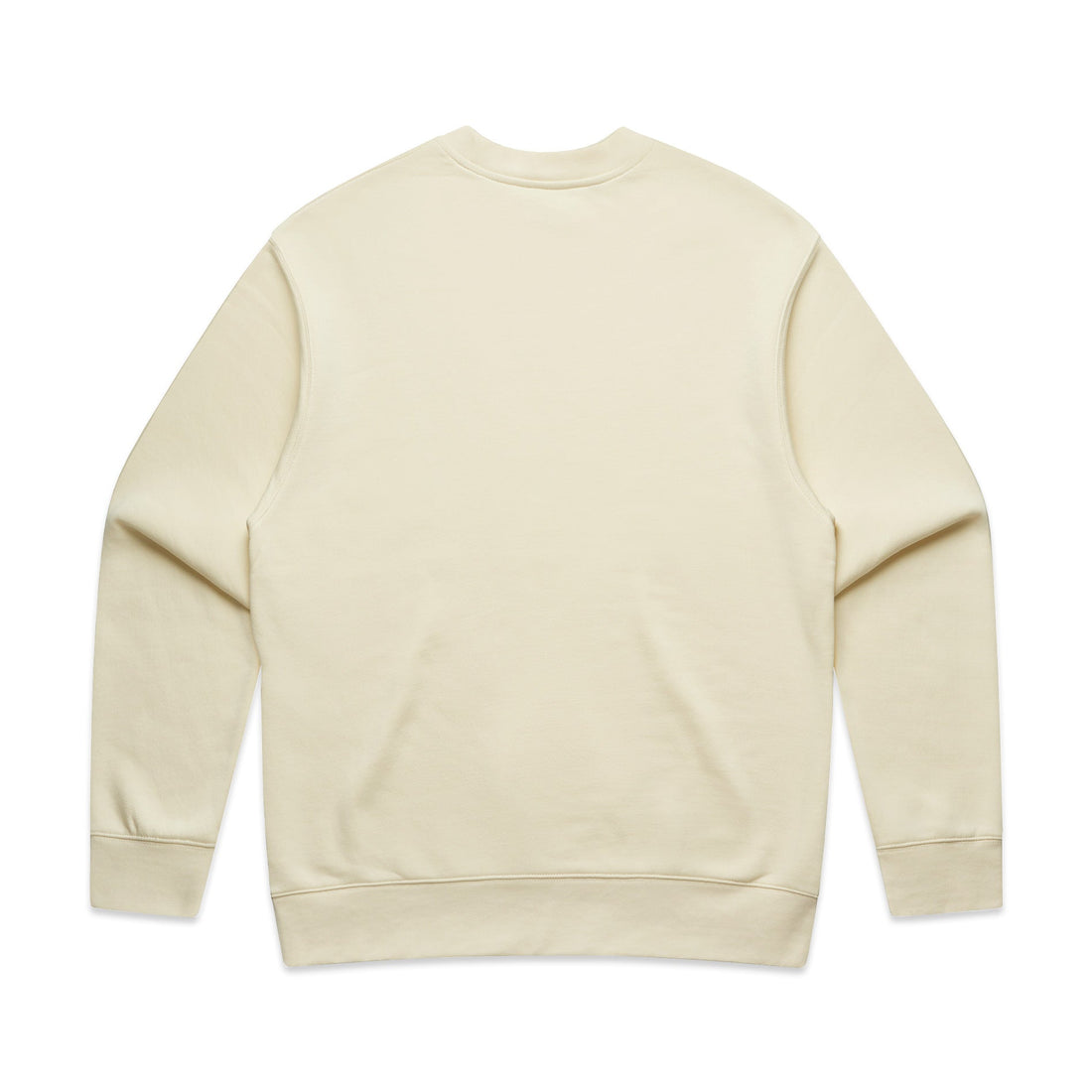 Men's Relaxed Crew | Arena Custom Blanks - Arena Prints - Back - Butter - Yellow