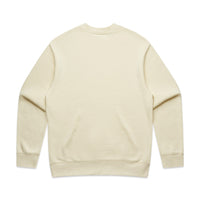 Men's Relaxed Crew | Arena Custom Blanks - Arena Prints - Back - Butter - Yellow