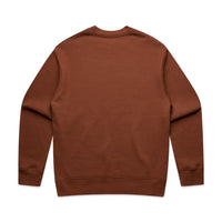 Men's Relaxed Crew | Arena Custom Blanks - Arena Prints - Back - Clay - Brown