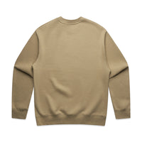 Men's Relaxed Crew | Arena Custom Blanks - Arena Prints - Back - Sand - Brown