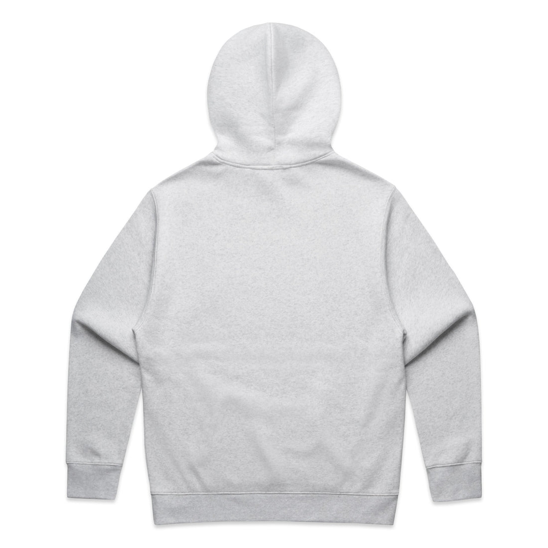 Men's Relaxed Hoodie | Arena Custom Blanks - Arena Prints - Back - White Heather - Grey Marle