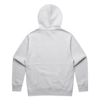 Men's Relaxed Hoodie | Arena Custom Blanks - Arena Prints - Back - White Heather - Grey Marle