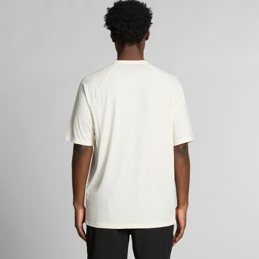 Men's Staple Active Blend Tee | Arena Custom Blanks - Arena Prints - Modeled Shot - Back