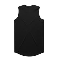 Men's Staple Curve Tank |Arena Custom Blanks - Arena Prints - Back  - Black