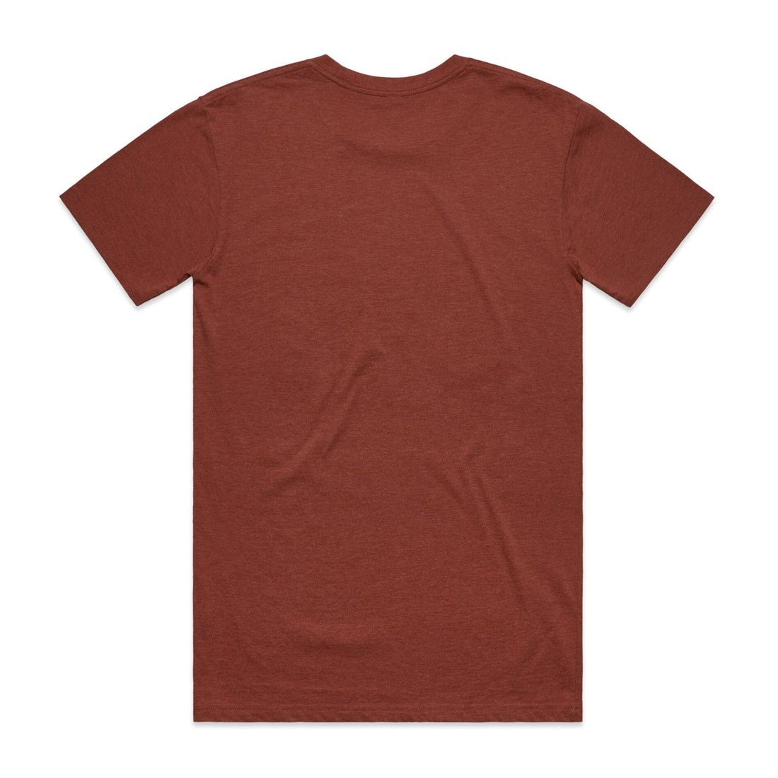 Men's Staple Heather Tee Shirt | Arena Custom Blanks - Arena Prints - Back - Brick Heather - Red