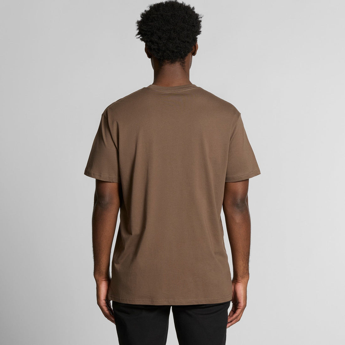 Men's Staple Organic Tee Shirt | Arena Custom Blanks - Arena Prints - Modeled Shot - Back