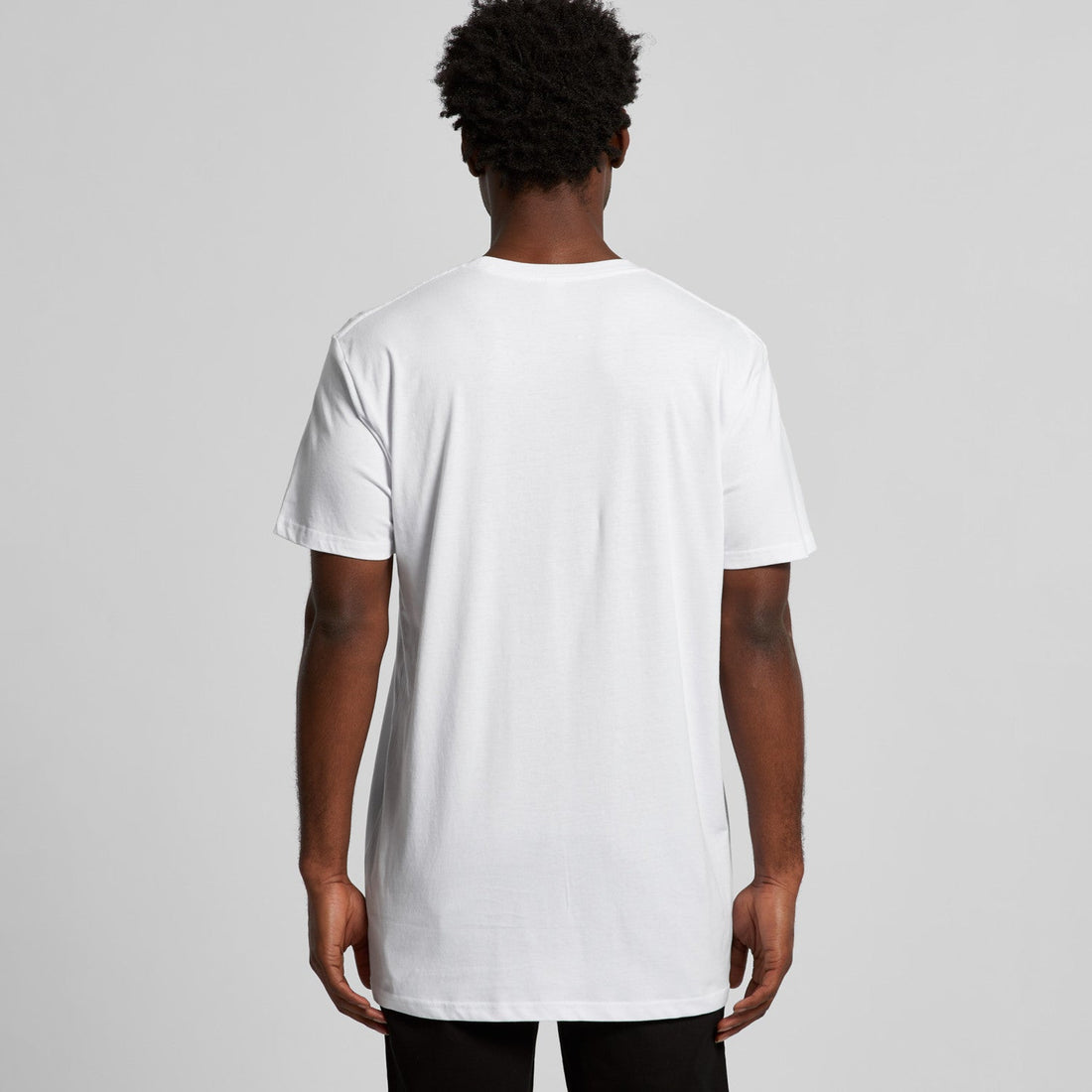 Men's Staple Plus Tee Shirt |  Arena Custom Blanks - Arena Prints - Modeled Shot - Back