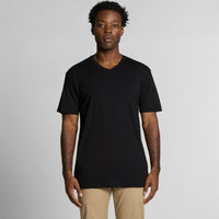 Men's Staple V Neck Tee Shirt | Arena Custom Blanks - Arena Prints - Modeled Shot - Front