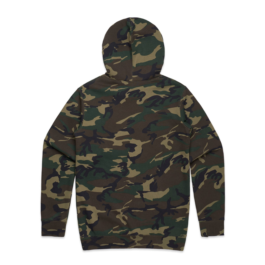 Men's Stencil Camo Hoodie | Arena Custom Blanks - Arena Prints - Back - Camo - Green - Brown